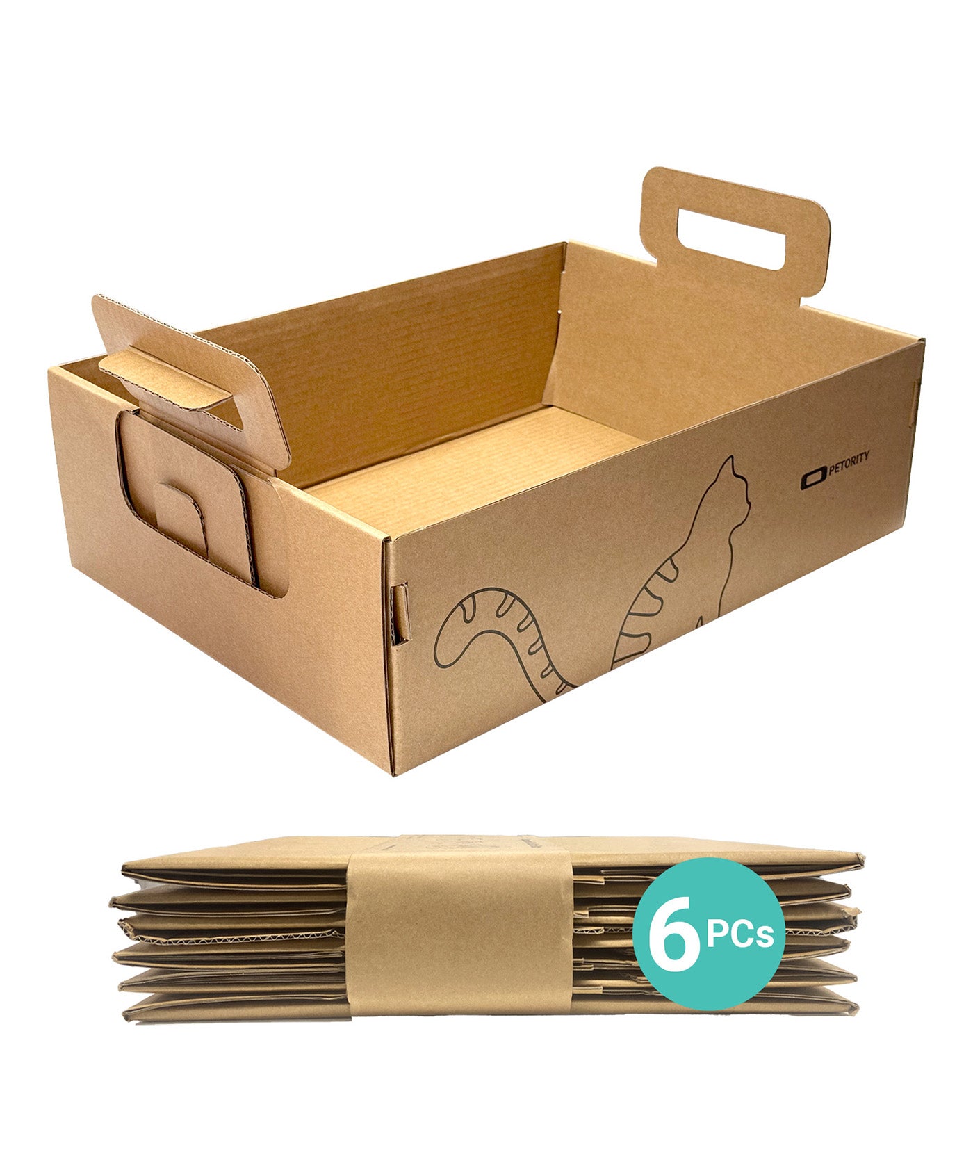 Petority Disposable Cat Litter Box-6pcs